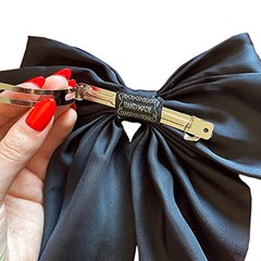 Super Big Bow Hair Clips French Style Soild Color Knotted Bowknot Spring Snap