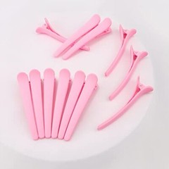 24 PCS 3.1 Inch Matte Alligator Hair Clips Barrettes No Crease Duck Pink