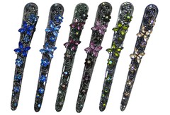 Set of 3 Alligator Duckbill Hairclip Beakclip Saw Teeth Edge NM86110-1-3