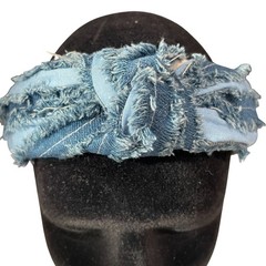 Boho Denim Frayed Headband And Beaded Sequin Hairband Bundle Y2K Baddie NWOT