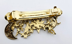 Kirks Folly Star Moon Celestial Angel Crystal Charm GT Hair Barrette USA/France