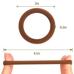 TBUKEOM Hair Ties for No Damage, 100 PCS Soft Seamless Cotton Nylon Elastic