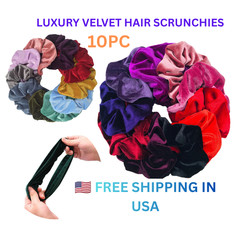 10 Pack Velvet Hair Scrunchies Elastic Hair Ties Ponytail Holders for Women Girl