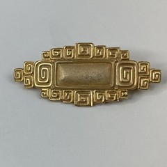 NEW Brushed Gold Hair Jewelry Barrette Neoclassic Design 3.5 x 1.5 Inches