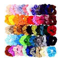 55 Pcs Premium Velvet Hair Scrunchies Elastics Bobbles Hair Bands Scrunchy Hair