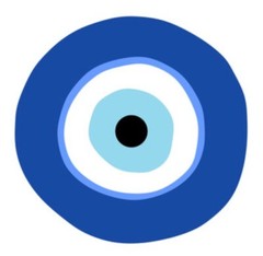 Evil Eye Hair Clip Acetate Hard Plastic Acrylic