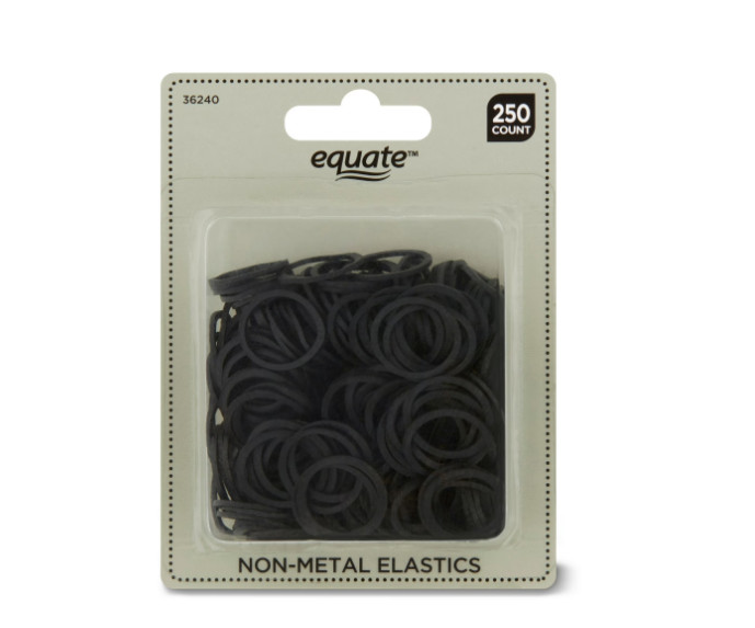 250 Small Black Rubber Bands for Crafts Hobbies Pony Hair Holder Office Use.