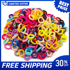 350 PCS 20 Colors Cotton Hair Ties Baby Kids Girls Elastics Ponytail Holders NEW