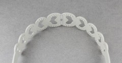 Grey head band hearts plastic 1 5/16″ wide hair band accessory heart grip teeth