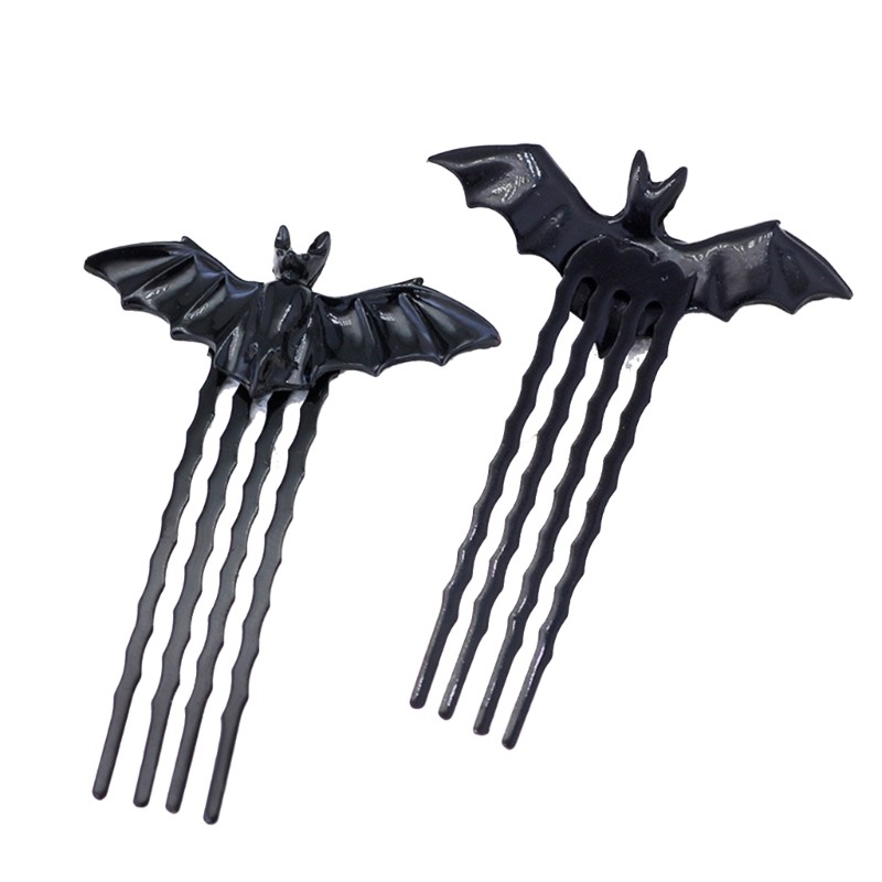 2pcs Lovely Bat Hairclip Sweet Simple Hair Pin Cartoon Pattern Hollows Barrettes