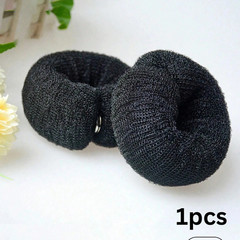 Hair Donut Bun Maker Ring Hairstyle Tool Snap Closure French Style Mesh Chignon
