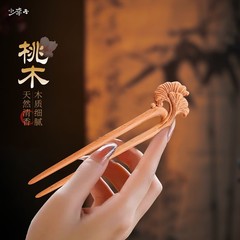 Peach Wood Hair Stick Handmade Carved Women Hair Accessory