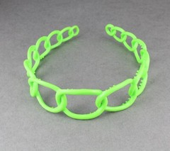 Green headband chain link plastic 1.25″ wide headband hair band accessory