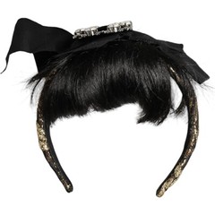 DOLCE & GABBANA Diadem Black Hair Parrucchiera Crystal Women Headband 1820usd