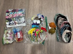 Hair Head Bands/Clips For Women’s Hair, Assorted Colors And Patterns, LOT OF 40