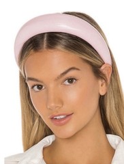 Lele Sadoughi glossy padded headband in blush pink