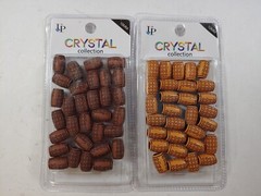 Crystal Collection Wooded Hair Bead 10MM (2 Packs) Assorted colors