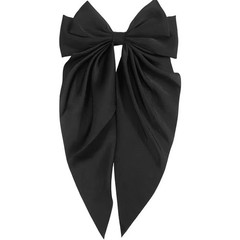 1pcs Wome Solid Color Satin Ribbon long Big Bows Hairpin Internet red Spring