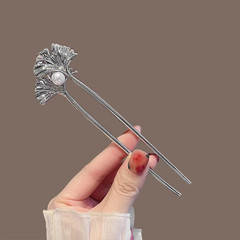 1Pc Exquisite Fashion Vintage Metal Ginkgo Leaf Hair Sticks for Women Elegant U