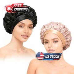 2 Pcs Sleeping Bonnet Long Satin Sleep Cap for Long Hair Braids Dreadlocks