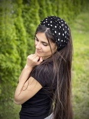 7 Inches Polka Dots Headbands for Women, Extra Wide Fashion Turban Headband f…