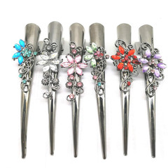 Set of 6 Metal Alligator Sectioning Clips for Women and Girl- Pretty Strong Clam