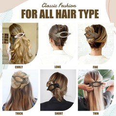 Flat Hair Clips for Women – 6 PCS French 1 Count (Pack of 6), Regular