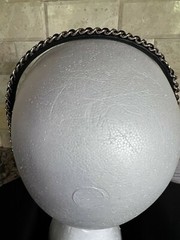 CHANEL 22S Classic Black Leather Gold Chain headband CC logo