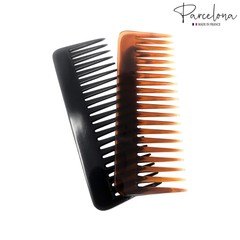 Parcelona French Fluffy Large Tortoise Shell and Black Cellulose Hair Combs(2