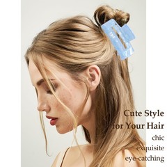 Vovii 4Pcs Acrylic Claw Clips for Women Hair Beige, Green, Pink, Blue