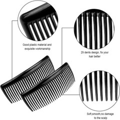 Plain Acrylic Side Hair Comb-Curved Long Large Hair Side Combs For French Twist