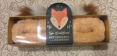 World Market Fox Spa Headband Plush Fluffy Makeup Skincare Head Band NIB New