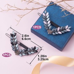 HINZIC 2Pcs 2.6inch VShape Rhinestone Hair Clips GrayBlack Small Hair Pins Vi…