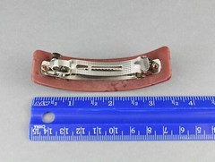 Burg barrette plastic marbled pattern rectangle hair clip accessory 3.25″ long