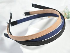 5 Mixed Color Fabric Covered Metal Headband Hair Band 10mm Hair Accessories DIY