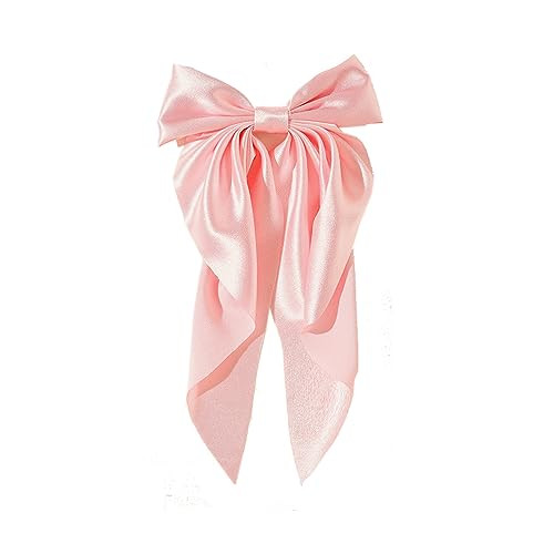 Super Big Bow Hair Clips French Style Soild Color Knotted Bowknot Spring Snap