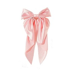 Super Big Bow Hair Clips French Style Soild Color Knotted Bowknot Spring Snap