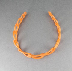 Orange headband chain link plastic 1.25″ wide headband hair band accessory