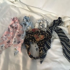 Multicolor Fabric patterns Headbands Scrunchies Patterns, Bow Accents, Women