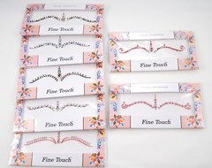 36 WHOLESALE LOT BRIDAL BINDI CARDS HANDMADE BHINDI BODY JEWELRY :SET OF 36