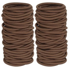 Hair Ties for Thick Hair, 120 Pack No Damage Elastic Hair Bands, Dark Brown