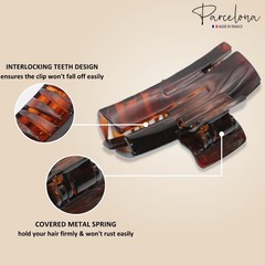 Parcelona French Cutout Curve 3 1 Count (Pack of 2), Tortoise Shell, Black