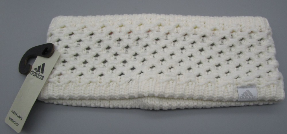 ADIDAS~One Size~Women’s Fit White Crestline Fleece Lined Headband