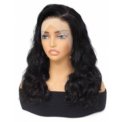Fashion Ocean Wavy 100% Human Hair Full Wig with 13cmx4cm Frontal Lace 16″~20″