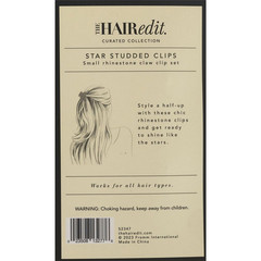 The Hair Edit Star Studded Rhinestone Claw Clips Set, 2 Count