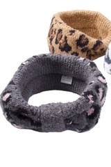 ScarvesMe C.C Women Warm Leopard Jacquard Animal Soft Winter Cable Knit Headband