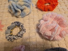 Set Of 6 New Handmade Crocheted Hair Ties