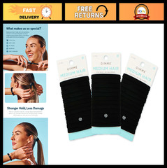 Medium Hold Hair Bands – Seamless Spandex Nylon Ties for All Hair Types – 36 Pac
