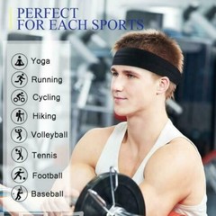Sweatband Sports Headband Yoga Gym Running Stretch Head Hair Band for Men Women