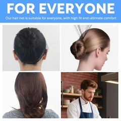 150Pcs Hair Net Black Set – 24 inches Invisible Elasticity Elastic Mesh Nylon…